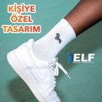 Elf Reklam Kişiye Özel Tasarım Spor Çorap - 04-Beyaz - Standart
