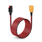 ELFCULB XT90 - Anderson Adaptörü, RC Pil Güneş Taşınabilir Güç İstasyonu ve Güneş Paneli için 10AWG XT90 Erkek - Anderson Konnektör Kablosu (6FT)