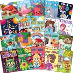 Elfew 20'li Paket 4-8 Yaş Çocuklar için Küçük Boyama Kitabı (13 x 17 cm), 2-4 Çocuklar için Toplu Boyama Kitapları, Doğum Günü Partisi Karnaval Ödülleri, Labirent Etkinlik Kitabı, Goodie Çantası için