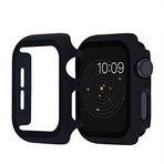Elfia Apple ile Uyumlu Watch 1/2/3/4/5 38mm Ekran Koruyucu Darbe Korumalı Kasa Koruma Siyah