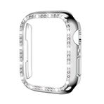 Elfia Apple ile Uyumlu Watch 7 41mm Ekran Koruyucu Darbe Korumalı Taşlı Kasa Koruma Gümüş
