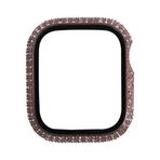 Elfia Apple ile Uyumlu Watch 7 45mm Ekran Koruyucu Darbe Korumalı Taşlı Kasa Koruma Gard24 Rose Gold