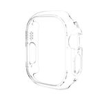 Elfia Apple ile Uyumlu Watch Ultra 49mm Darbe Korumalı Şeffaf Kasa Koruyucu Gard18 Renksiz