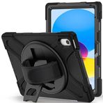 Elfia Apple iPad 11. Nesil 2025 ile Uyumlu Kılıf Silikon Ayarlanabilir Standlı Darbe Korumalı Askılı Tank Tablet Kılıfı