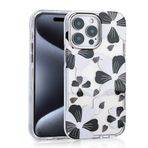Elfia Apple iPhone 16 Pro Max ile Uyumlu Papatya Çiçek Desenli Kamera Lens Korumalı M-Safe Şarj Özellikli Kılıf, Papat Siyah
