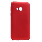 Elfia HTC U Play için Kılıf Silikon Mat Renkli Kılıf Prem Kırmızı
