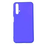 Elfia Huawei Honor 20 ile Uyumlu Kılıfı Silikon Mat Renkli Parmak İzi Bırakmayan Yumuşak İnce Kapak Prem Saks Mavi