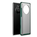 Elfia Huawei Mate 40 Pro ile Uyumlu Köşeleri Darbe Korumalı Airbag Arka Kısım Buzlu Tarz Kılıf, Volks Koyu Yeşil