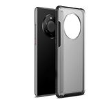 Elfia Huawei Mate 40 Pro ile Uyumlu Köşeleri Darbe Korumalı Airbag Arka Kısım Buzlu Tarz Kılıf, Volks Siyah