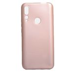 Elfia Huawei Y7 Prime 2019 ile Uyumlu Kılıfı Silikon Mat Renkli Parmak İzi Bırakmayan Yumuşak İnce Kapak Prem Rose Gold