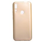 Elfia Huawei Y7 Prime 2019 ile Uyumlu Silikon Mat Renkli Kılıf, Prem Gold