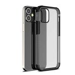 Elfia iPhone 12 Mini ile Uyumlu Köşeleri Darbe Korumalı Airbag Arka Kısım Buzlu Tarz Kılıf, Volks Siyah