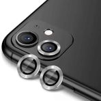 Elfia iPhone 12 Mini ile Uyumlu Safir ile Uyumlu Safir Kamera Lens Koruyucu Parmak İzi Bırakmayan Anti Reflective, Gümüş