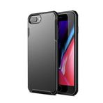 Elfia iPhone 6S Plus ile Uyumlu Köşeleri Darbe Korumalı Airbag Arka Kısım Buzlu Tarz Kılıf, Volks Siyah