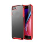 Elfia iPhone 7 Plus ile Uyumlu Köşeleri Darbe Korumalı Airbag Arka Kısım Buzlu Tarz Kılıf, Volks Kırmızı