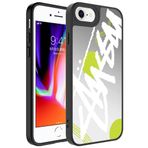 Elfia iPhone 7 Plus ile Uyumlu Parlak Desenli Kamera Korumalı Kılıf, Yazı