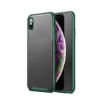 Elfia iPhone X ile Uyumlu Köşeleri Darbe Korumalı Airbag Arka Kısım Buzlu Tarz Kılıf, Volks Koyu Yeşil