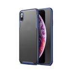 Elfia iPhone X ile Uyumlu Köşeleri Darbe Korumalı Airbag Arka Kısım Buzlu Tarz Kılıf, Volks Lacivert