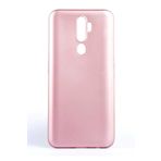 Elfia Oppo A5 2020 ile Uyumlu Kılıfı Silikon Mat Renkli Parmak İzi Bırakmayan Yumuşak İnce Kapak Prem Rose Gold