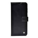 Elfia Realme 5i ile Uyumlu Kılıf Cüzdanlı Kapaklı Silikon İç Kısımlı Darbe Korumalı Kart Bölmeli Standlı Kapak Delüx Siyah