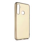 Elfia Realme 5İ ile Uyumlu Silikon Mat Renkli Kılıf, Prem Gold