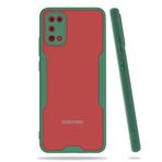 Elfia Samsung Galaxy A02S ile Uyumlu Silikon Kılıf Şeffaf Kamera Lens Korumalı Yumuşak İnce Kapak Parfen Koyu Yeşil