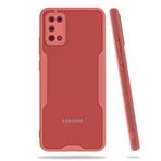 Elfia Samsung Galaxy A02S ile Uyumlu Silikon Kılıf Şeffaf Kamera Lens Korumalı Yumuşak İnce Kapak Parfen Pembe