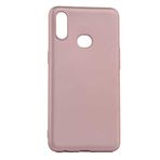 Elfia Samsung Galaxy A10S ile Uyumlu Kılıfı Silikon Mat Renkli Parmak İzi Bırakmayan Yumuşak İnce Kapak Prem Rose Gold