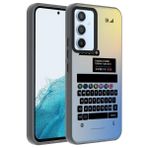 Elfia Samsung Galaxy A14 ile Uyumlu Desenli Tarz Kamera Korumalı Sert Silikon Kılıf, Klavye