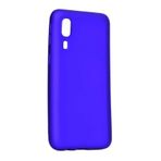 Elfia Samsung Galaxy A2 Core ile Uyumlu Kılıfı Silikon Mat Renkli Parmak İzi Bırakmayan Yumuşak İnce Kapak Prem Saks Mavi