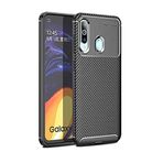Elfia Samsung Galaxy A20S ile Uyumlu Kılıf Silikon Karbon İnce Esnek Lens Korumalı Tarz Mat Parmak İzi Bırakmayan Kapak Negro Siyah