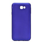 Elfia Samsung Galaxy A7 2017 ile Uyumlu Kılıfı Silikon Mat Renkli Parmak İzi Bırakmayan Yumuşak İnce Kapak Prem Saks Mavi