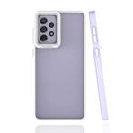 Elfia Samsung Galaxy A73 ile Uyumlu Silikon Mat Renk Kenarlı Kamera Lens Korumalı Kılıf, Mima Lila