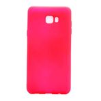 Elfia Samsung Galaxy C9 Pro ile Uyumlu Silikon Mat Renkli Kılıf, Prem Pembe