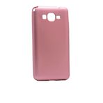 Elfia Samsung Galaxy Grand Prime Plus Kılıf Silikon Mat Renkli Kılıf Prem Rose Gold