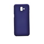 Elfia Samsung Galaxy J4 ile Uyumlu Kılıfı Silikon Mat Renkli Parmak İzi Bırakmayan Yumuşak İnce Kapak Prem Lacivert