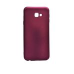 Elfia Samsung Galaxy J4 Plus ile Uyumlu Kılıfı Silikon Mat Renkli Parmak İzi Bırakmayan Yumuşak İnce Kapak Prem Mürdüm