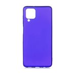 Elfia Samsung Galaxy M12 ile Uyumlu Kılıfı Silikon Mat Renkli Parmak İzi Bırakmayan Yumuşak İnce Kapak Prem Saks Mavi