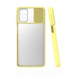 Elfia Samsung Galaxy M31S ile Uyumlu Silikon Mat Renkli Kamera Lens Korumalı Kılıf, Sarı