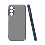 Elfia Samsung Galaxy M34 5G ile Uyumlu Silikon Kamera Korumalı Renkli Mat Kılıf, Hux Lacivert