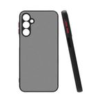 Elfia Samsung Galaxy M34 5G ile Uyumlu Silikon Kamera Korumalı Renkli Mat Kılıf, Hux Siyah