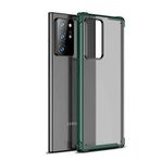 Elfia Samsung Galaxy Note 20 Ultra ile Uyumlu Köşeleri Darbe Korumalı Airbag Arka Kısım Buzlu Tarz Kılıf, Volks Koyu Yeşil