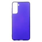 Elfia Samsung Galaxy S21 Plus ile Uyumlu Kılıfı Silikon Mat Renkli Parmak İzi Bırakmayan Yumuşak İnce Kapak Prem Saks Mavi