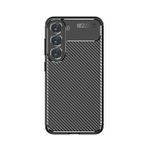 Elfia Samsung Galaxy S23 Plus ile Uyumlu Kılıf Silikon Karbon İnce Esnek Lens Korumalı Tarz Mat Parmak İzi Bırakmayan Kapak Negro Siyah