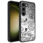Elfia Samsung Galaxy S23 Plus ile Uyumlu Parlak Desenli Kamera Korumalı Kılıf, Seyahat