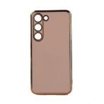 Elfia Samsung Galaxy S23 Plus ile Uyumlu Silikon Mat Pastel Renkli Kamera Korumalı Kılıf, Bark Rose Gold
