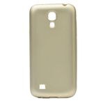 Elfia Samsung Galaxy S4 Mini ile Uyumlu Kılıfı Silikon Mat Renkli Parmak İzi Bırakmayan Yumuşak İnce Kapak Prem Gold