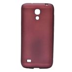 Elfia Samsung Galaxy S4 Mini ile Uyumlu Kılıfı Silikon Mat Renkli Parmak İzi Bırakmayan Yumuşak İnce Kapak Prem Mürdüm