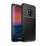 Elfia Samsung Galaxy S9 ile Uyumlu Kılıf Silikon Karbon İnce Esnek Lens Korumalı Tarz Mat Parmak İzi Bırakmayan Kapak Negro Siyah