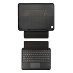 Elfia Samsung Galaxy Tab A11 Plus SM-X230 X236 X238 ile Uyumlu Klavyeli Kılıf Silikon Kalem Bölmeli Standlı Bluetooth Bağlantılı Touch Pad Tablet Kılıfı Border